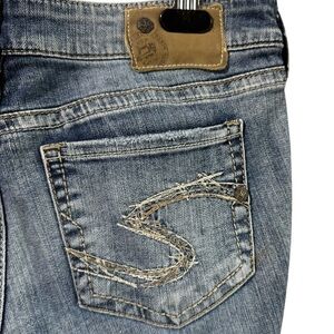 Silver Jeans Aiko Boot Cut Womens 28/31 Light Wash Blue Stretch Denim HEMMED